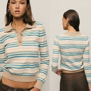 Striped Collared Sweater